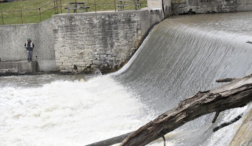 Steelhead fishing by Horlick Dam