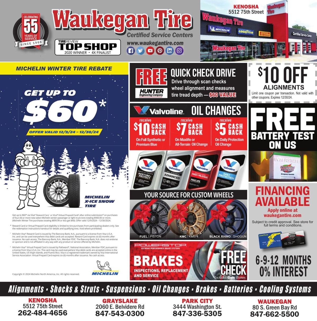 WAUKEGAN TIRE - Ad from 2025-01-02